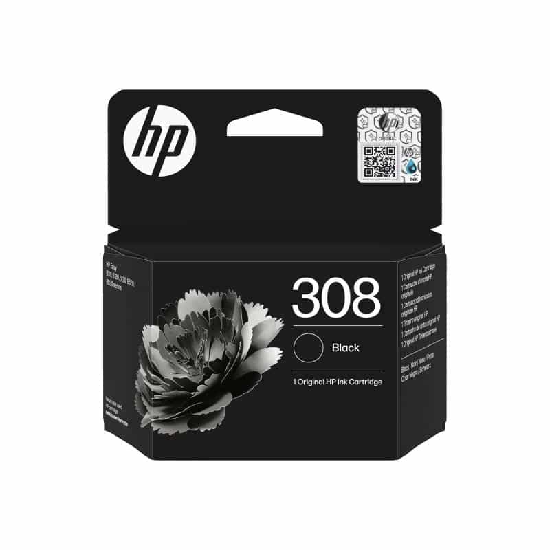 HP 308 Black Original Ink Cartridge (7FP21UE#CE1)