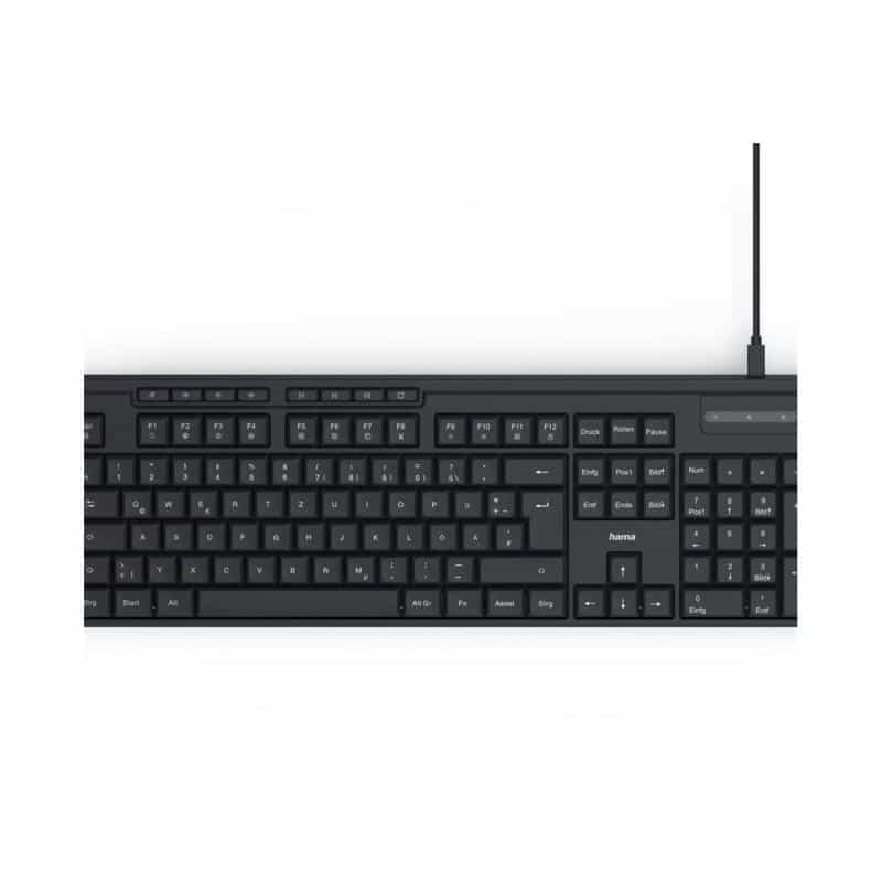 HAMA CK-200 - Volle Größe (100%) - Kabelgebunden - USB - QWERTZ - Schwarz