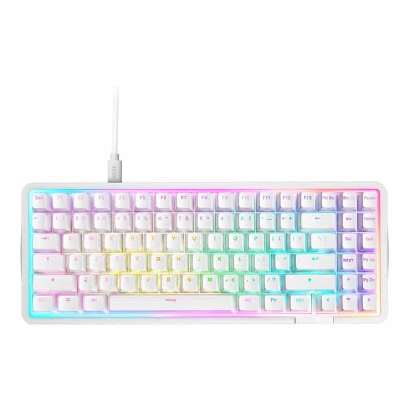 NZXT Function Elite MiniTKL Gaming Tastatur White ARGB