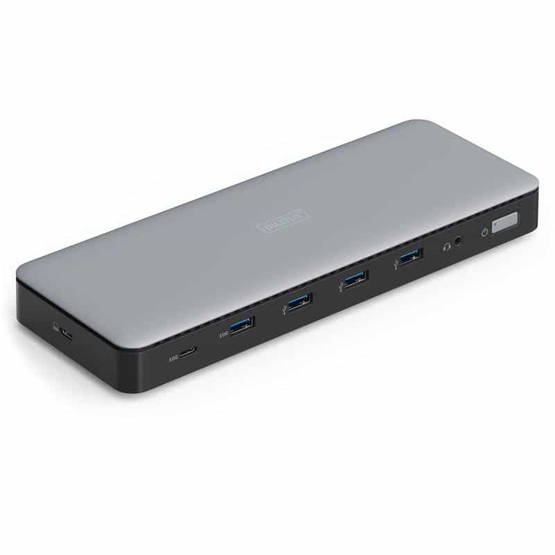 DIGITUS Docking USB-C->HDMI,DP,USBA,USBC,RJ45,DC,Audio silber