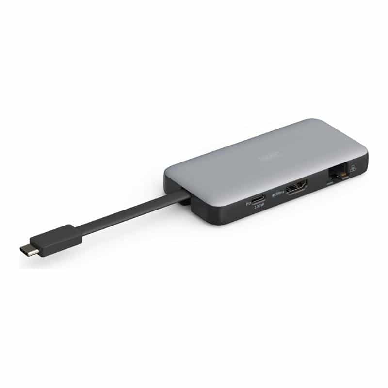 DIGITUS Docking USB-C->HDMI,USB3.2,RJ45,SD,MicroSD,PD silber