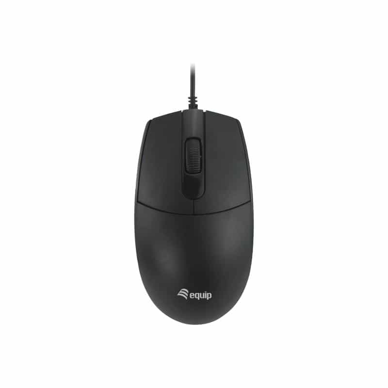 EQUIP Optische Maus USB-A Silent Rechts-Linkshänder 1.5m  sw