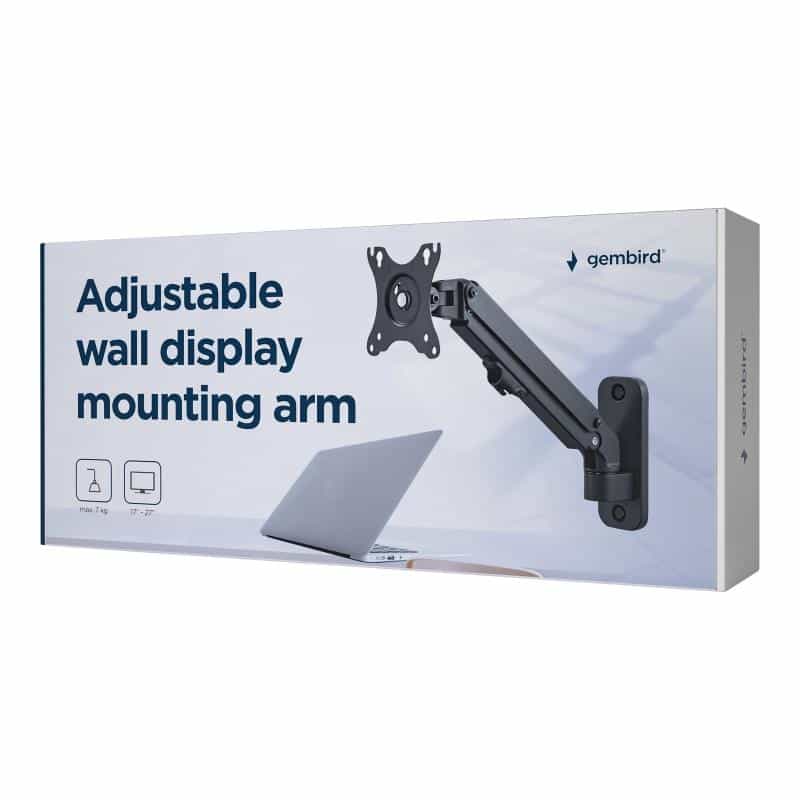 GEMBIRD Verstellbarer Wand-Montagearm, bis 27 Zoll/7 kg