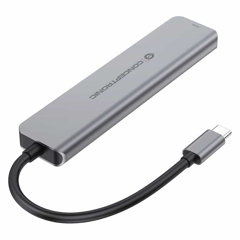 CONCEPTRONIC Dock 6-in-1 USB-C->HDMI,2xUSB-A,3xUSB-C,100W PD