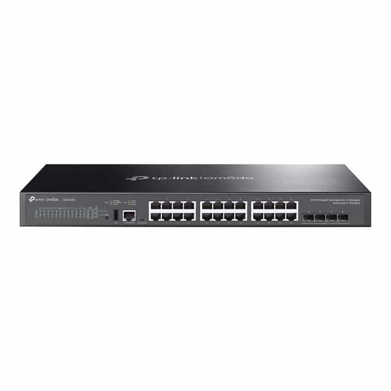 TP-LINK Omada SG5428X(UN) 24-Port stack Lite L3 mgd Switch 4 10G Slots