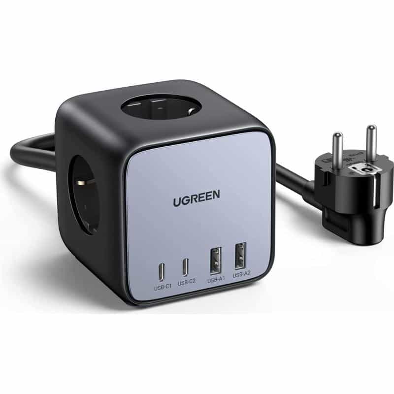 UGREEN DigiNest Pro Power Strip (2 AC outlets + 100W 3C1A) (60167)