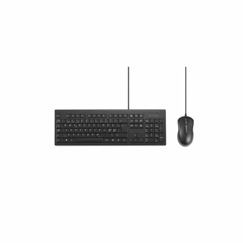 KENSINGTON KM100 EQ Tastatur und Maus Set, Kabelgebunden, USB, Membran Key Switch, QWERTY,