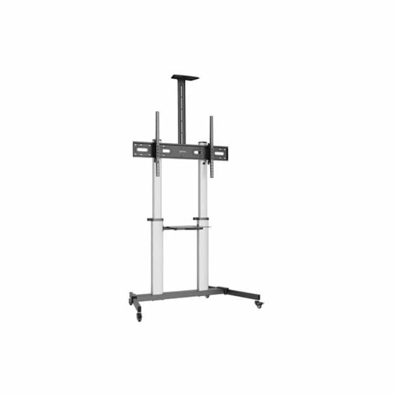 MANHATTAN Aluminium Multimedia TV-Ständer auf Rollen 60-100" (Speditionsversand)