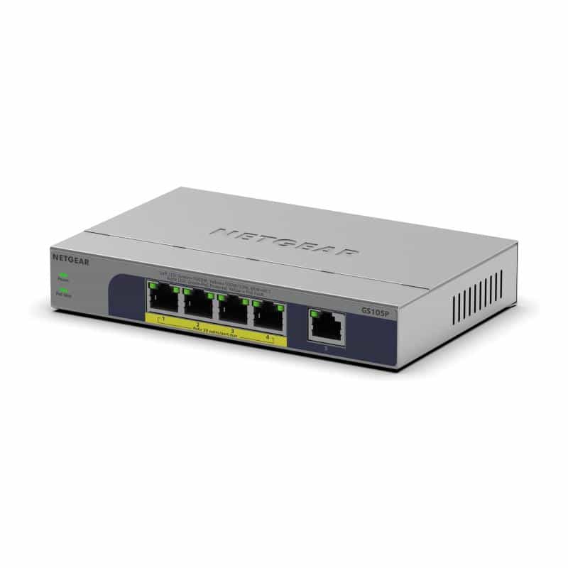 NETGEAR 5PT GB UNMANAGED SWITCH W/POE+ GS105P