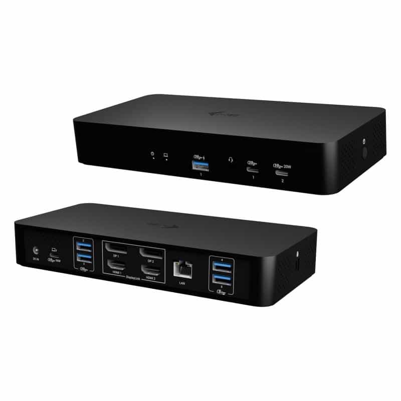 I-TEC Universal Intelligent Dual Display DS 2xHDMI 2xDP 1xGLAN 2xUSB-C Gen2 3xUSB-A Gen2 2xUSB-A Gen