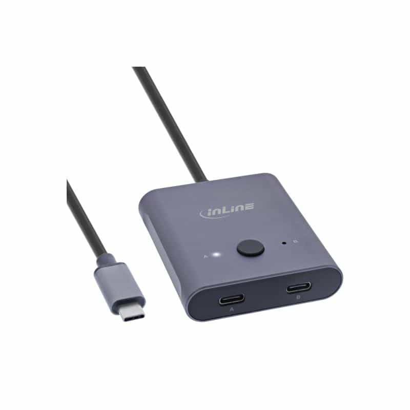 INLINE USB-C Switch, bidirektionaler Umschalter, 8K, 10Gb/s, 100W