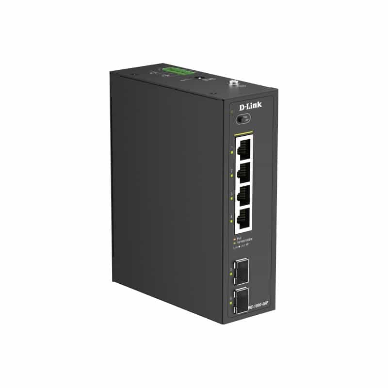 D-LINK DIS-100G-06P 6-Port GB Industrial Unmanag.PoE+ Switch