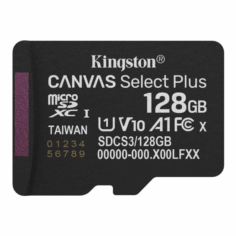KINGSTON Canvas Select Plus Gen3 150R A1 Single Pack w/o ADP 128GB