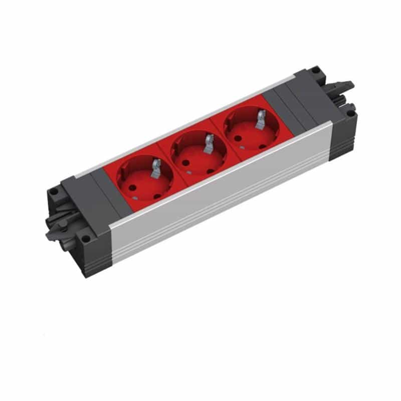 BACHMANN Steckdosenleiste STEP ALU 3XCEE7/3 RTGST18I3