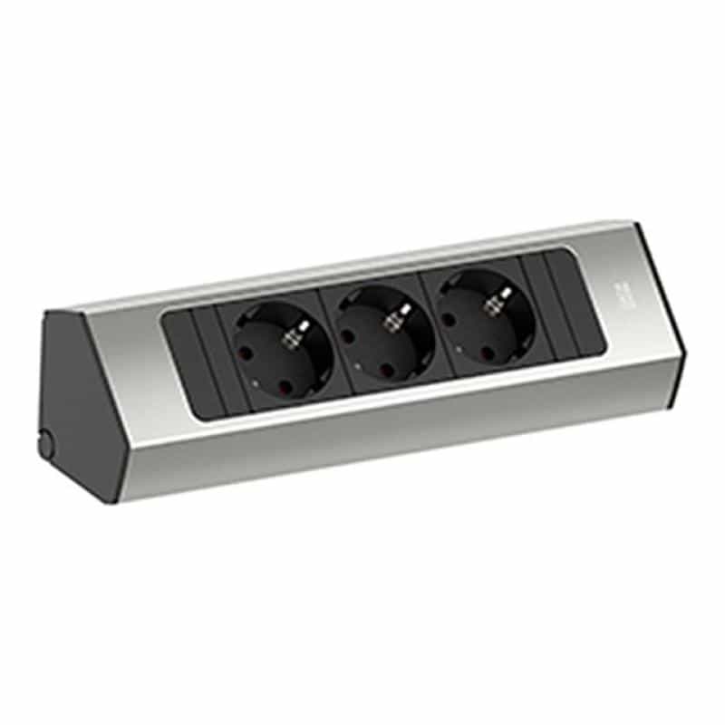 BACHMANN CASIA Steckdosenleiste 2m Edelstahl-Optik 1 Stück