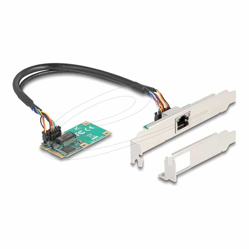 DELOCK Mini PCIe I/O PCIe full size 1 x RJ45 Gigabit LAN