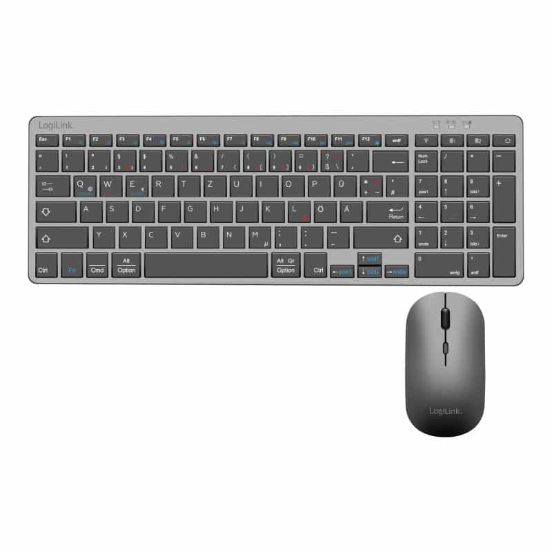 LOGILINK 2,4GHz Funk Dual-Mode Tastatur & Maus Set