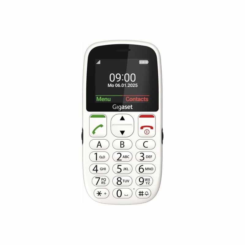 GIGASET GL395 Dual Sim White SOS-Button, CAM, SD-card Slot/ GSM 2G/3G/T-Bar/ Usb-C