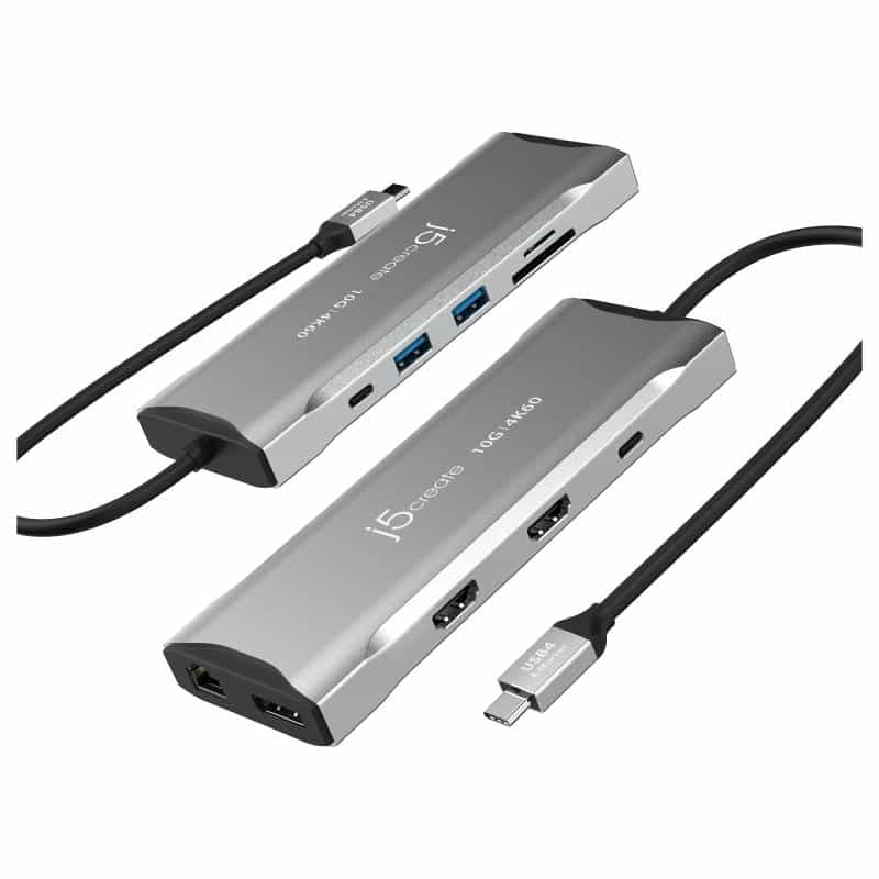 J5 CREATE JCD397-N 4K60 Elite USB-C® Multi-Monitor Mini Dock - Kabelgebunden - USB 3.2 Gen