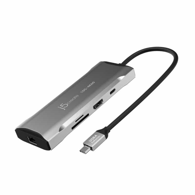 J5 CREATE JCD393-N 4K60 Elite USB-C® 10Gbps Mini Dock - Kabelgebunden - USB 3.2 Gen 1