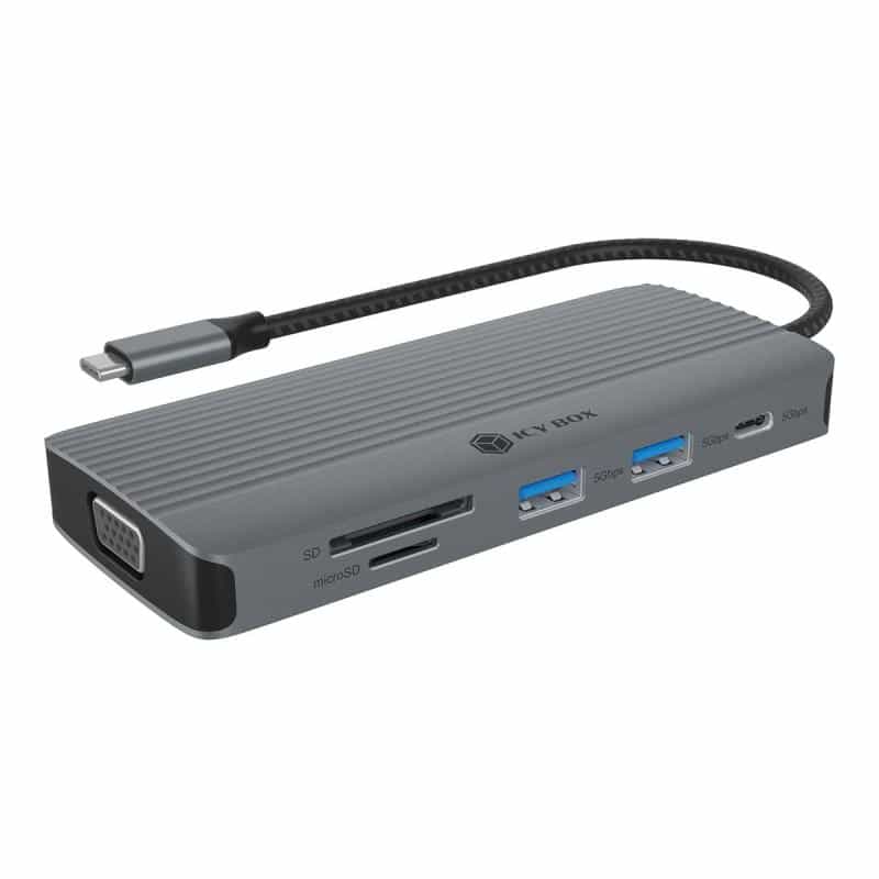 ICYBOX Dockingstation PD 10 in 1 1xHDMI 1xVGA USB-C