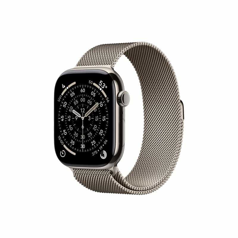 APPLE Watch S11 Titan Natur Cellular 46mm (Milanaise Armband natur) S/M