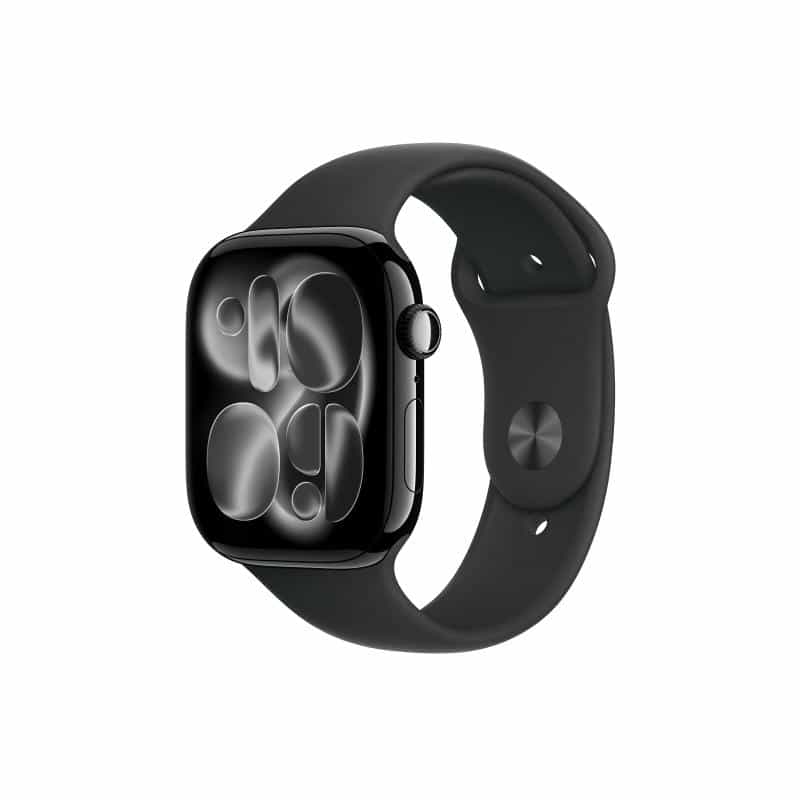 APPLE Watch S11 Aluminium 46mm Diamantschwarz (Sportarmband schwarz) S/M