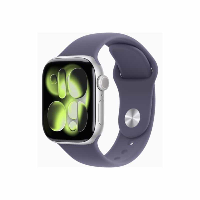 APPLE Watch S11 Aluminium 42mm Silber (Sportarmband nebelviolett) S/M