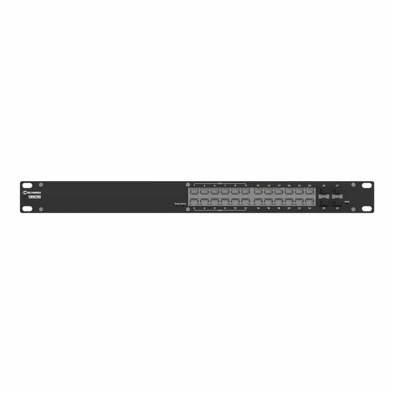 TELTONIKA SWM280 L2+ Managed Switch 24x total ETH 12x POE 4x SFP Ports
