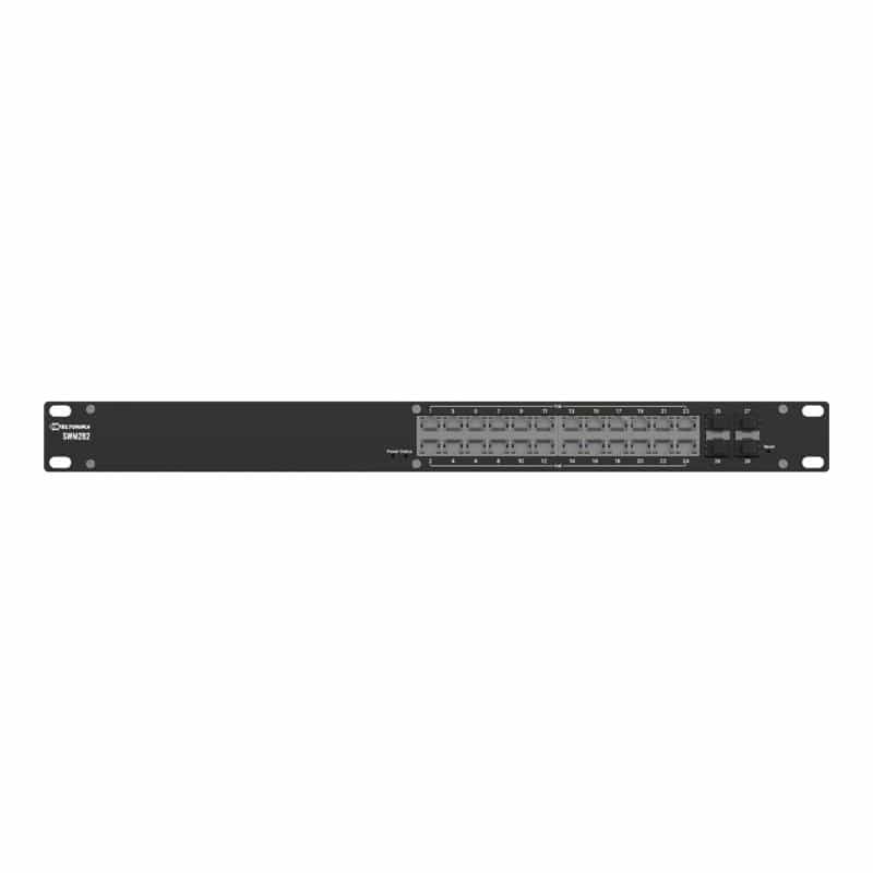 TELTONIKA SWM282 L2+ Managed Switch 24x ETH POE Ports 4x SFP