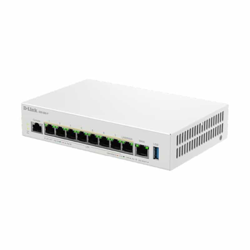 D-LINK Business PoE Router- 1 x 10/100/1000/2500 Mbit/s WAN Port- 7 x 10/100/1000/2500 Mbit/s