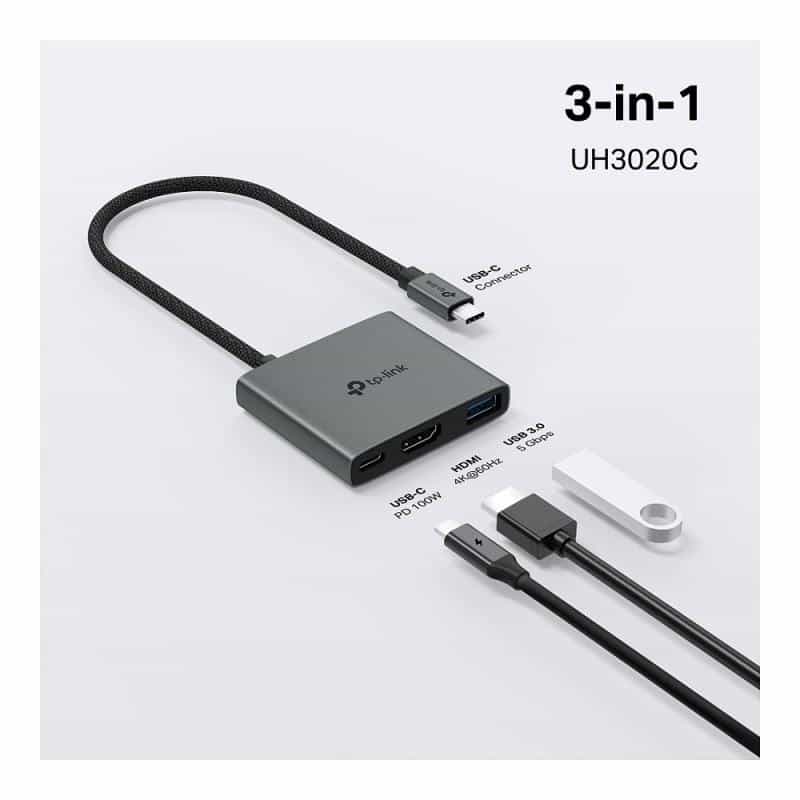 TP-LINK UH3020C V1 - Dockingstation - USB-C - HDMI
