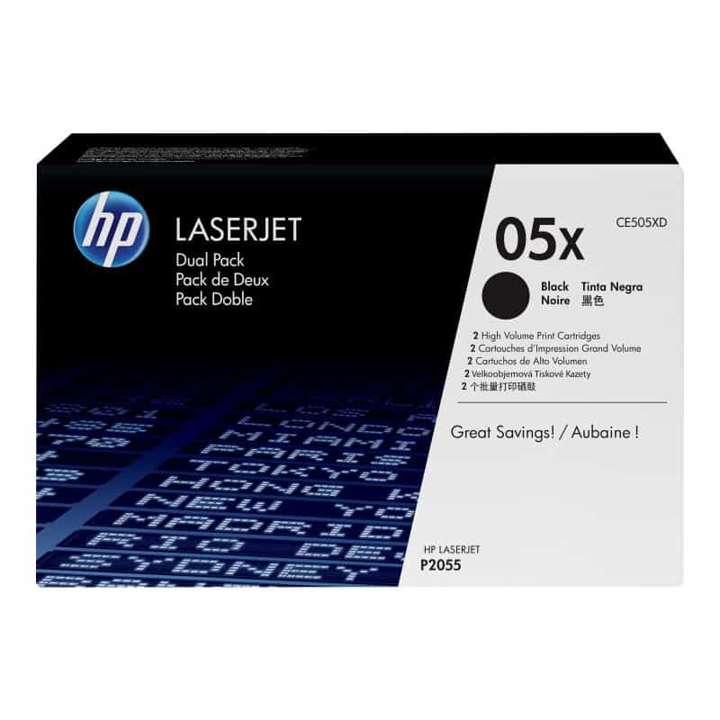 HP 05X 2er Pack Schwarz LaserJet Tonerpatrone (CE505XD)