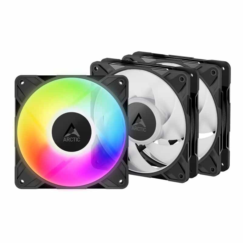 ARCTIC Gehäuselüfter P12 Pro A-RGB PWM 120 mm 3er, schwarz  4-pin