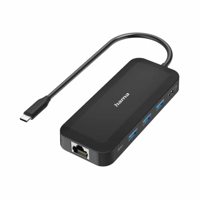 HAMA 300080 USB-C Multiport-Adapter, schwarz