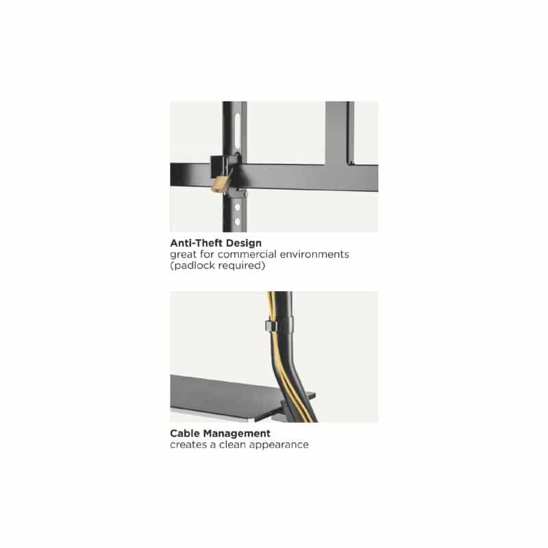 EQUIP 650609 60"-105" Hochleistungs-TV-Wagen