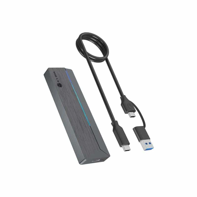 RAIDSONIC Geh. IcyBox für NVMe M.2/SATA SSD 10Gbps USB3.2 GEN2 Type-C