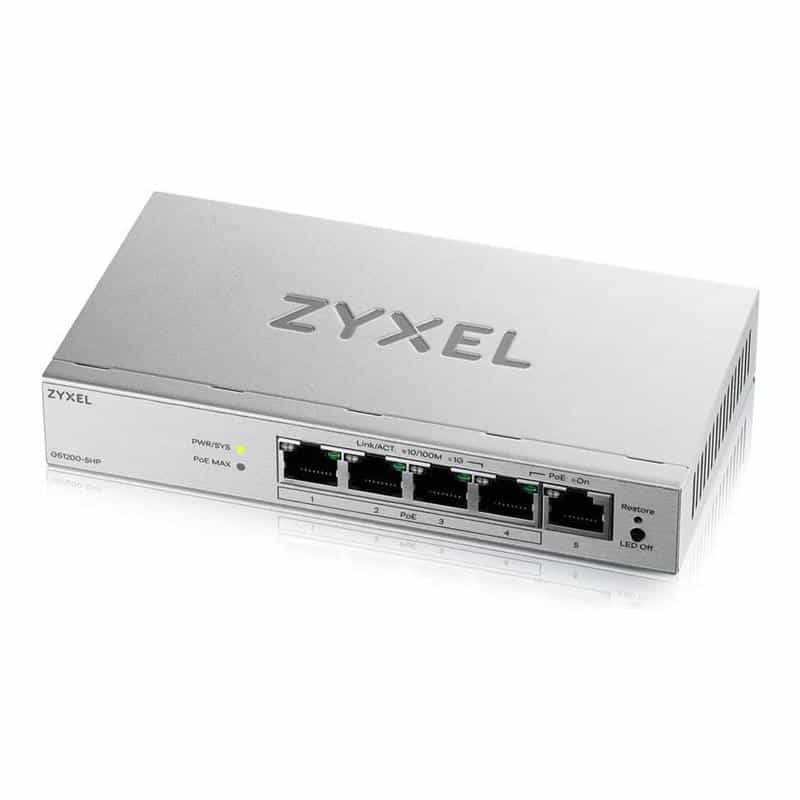 ZYXEL GS1200-5HPV3 5-Port Gigabit PoE websmart managed