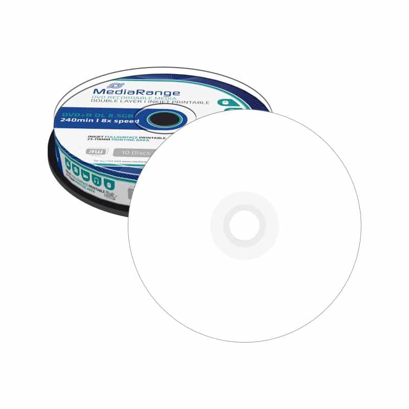 MEDIARANGE DVD+R MediaRange DL Injekt 10er Spindel Fullsurface-Printabl