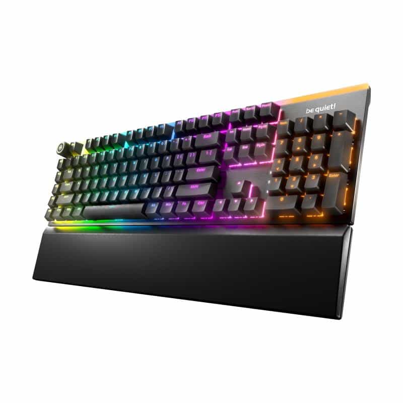 BE QUIET ! Light Mount Keyboard Silent Tactile Switches US-ANSI layout 3D Media Wheel ARGB