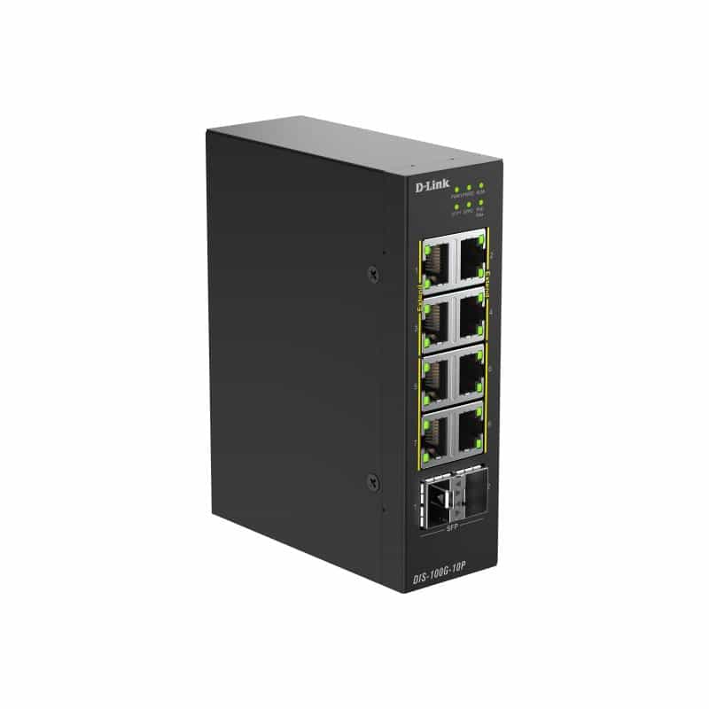 D-LINK DIS-100G-10P Industrial unmanaged PoE Switch