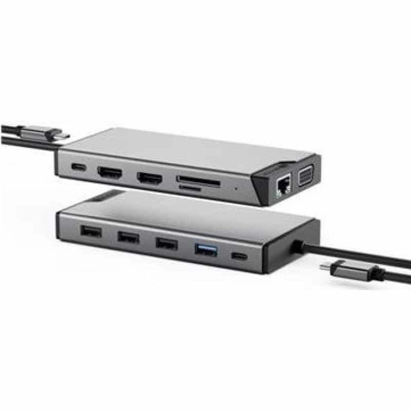 ALOGIC Dockingstation USB-C 12 in 1 Dual Display Mini DV3
