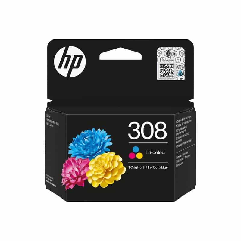 HP 308 Tri-Color Original Ink Cartridge