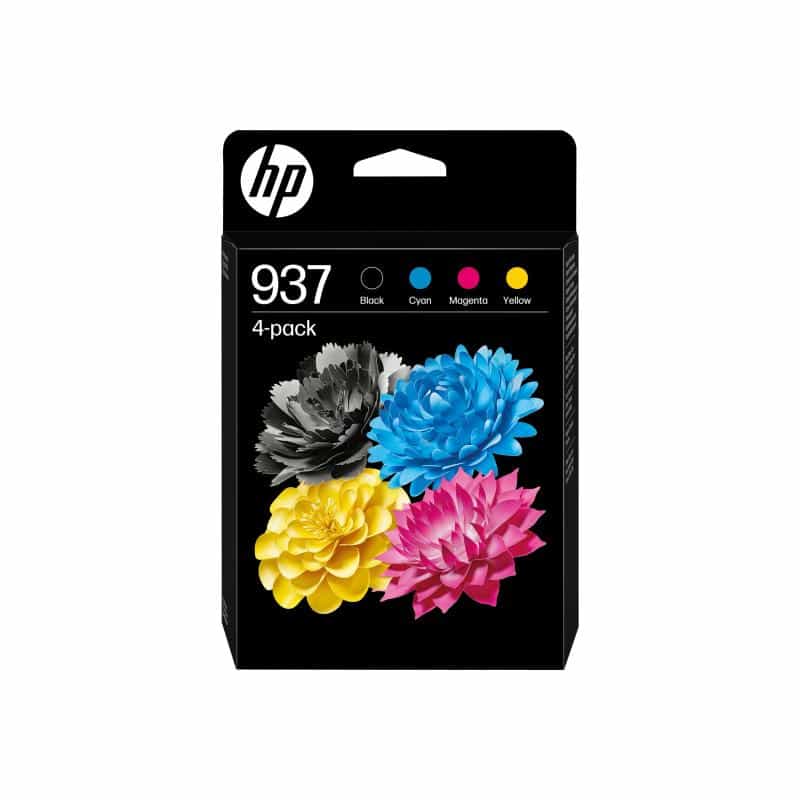 HP 937 CMYK Original Ink Cartridge 4-Pack