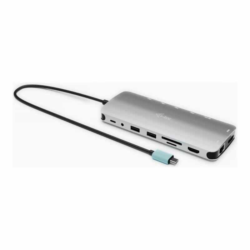 I-TEC USB-C Metal Nano Dock 2x HDMI 1x USB-C Video 1x GLAN 1x Audio/Mic 1xSD/microSD 1x USB 3.2 3x U