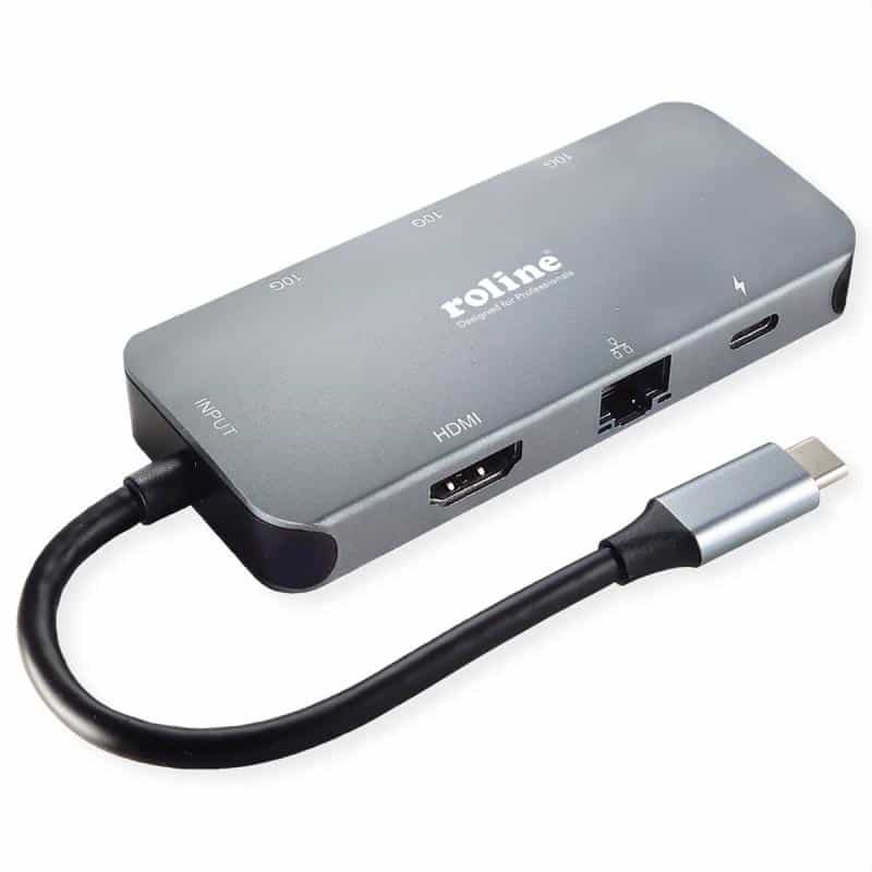 ROLINE USB 3.2 Gen 2 Typ C Multiport Dockingstation 4K HDMI LAN