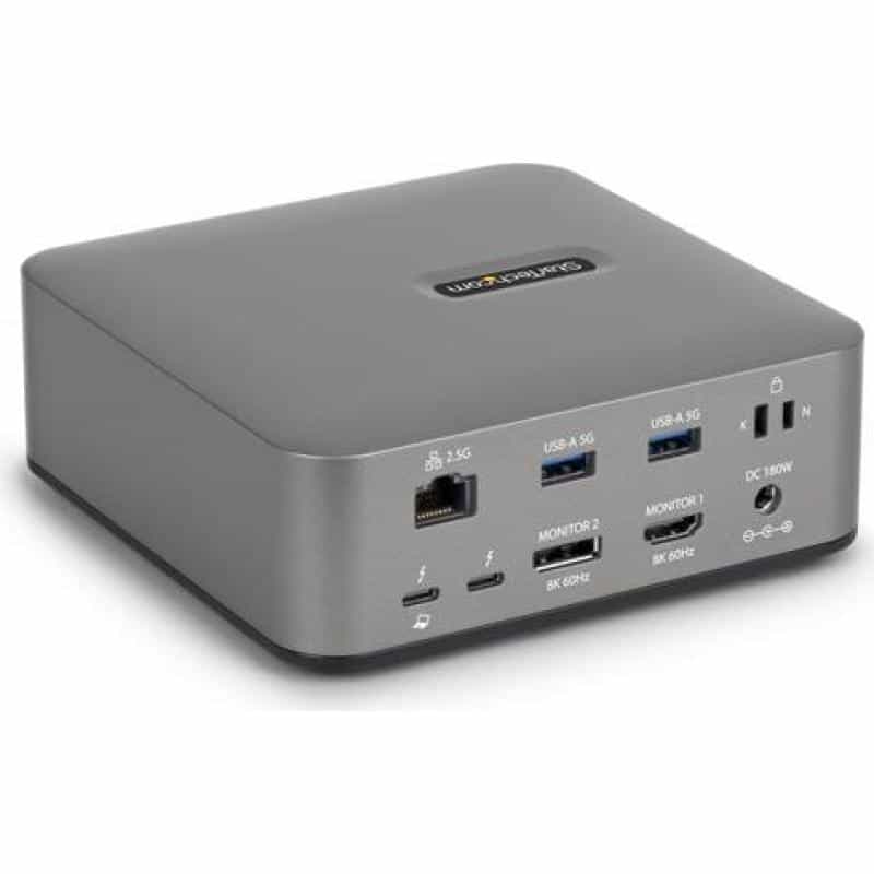 STARTECH.COM Thunderbolt 5 Dockingstation DP und HDMI 3-Monitor Dock bis 4K 144Hz oder Dual 8K 60Hz