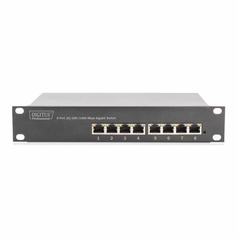DIGITUS 10" Gigabit Ethernet Switch, 8-Port, Unmanaged