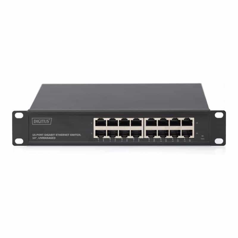 DIGITUS 10" Gigabit Ethernet Switch, 16-Port, Unmanaged