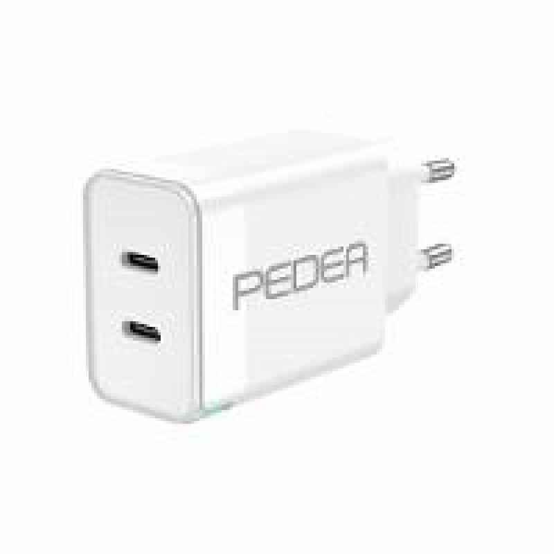 PEDEA Schnellladegerät Dual PD 40W USB Typ C/C, weiß